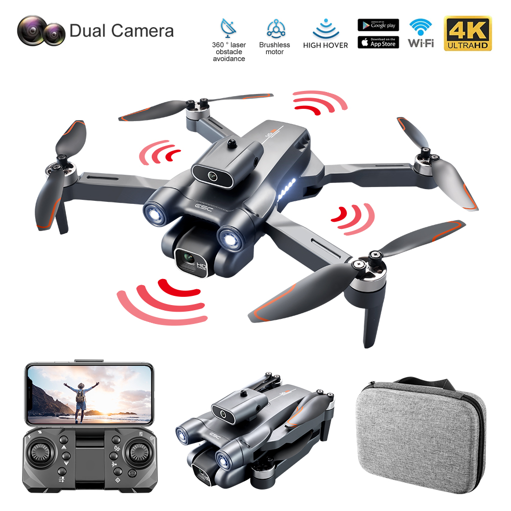 2023 LSRC S1S Mini Drone 4K HD Dual ESC Camera Optical Flow Positioning Obstacle Avoidance Folding Quadcopter Remote Control Dron S1S Drone