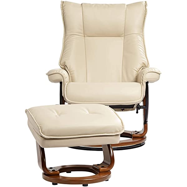 Newport Taupe Swivel Recliner and Slanted Ottoman