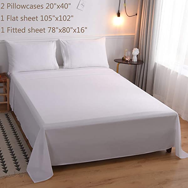 LBRO2M Bed Sheet Set Queen Size 16 Inches Deep Pocket 1800 Thread Count 100% Microfiber Sheet,Bedding Super Soft Comfortable, Cool Warm,4 Piece（Dark Grey） Dark Grey Queen