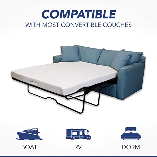 DynastyMattress 4-inch Cool Gel Memory Foam Mattress for Convertible Sofa & Couch Beds Full Size