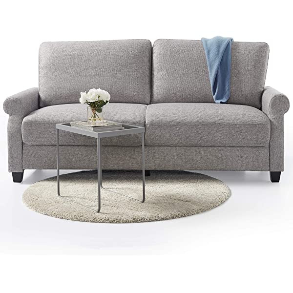 ZINUS Josh Loveseat Sofa / Easy, Tool-Free Assembly, Beige Beige Loveseat Sofa