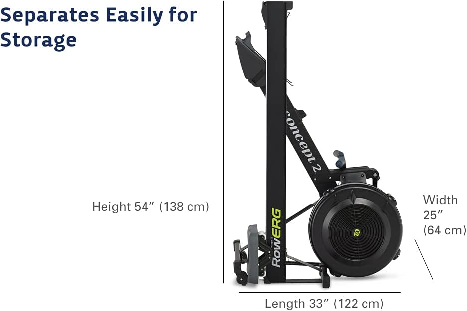 Concept2 RowErg Indoor Rowing Machine - PM5 Monitor, Device Holder, Adjustable Air Resistance, Easy Storage