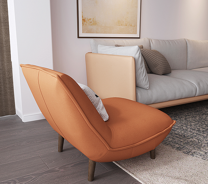 Single sofa balcony small sofa leisure snail chair Nordic bedroom sofa chair lazy sofa tatami