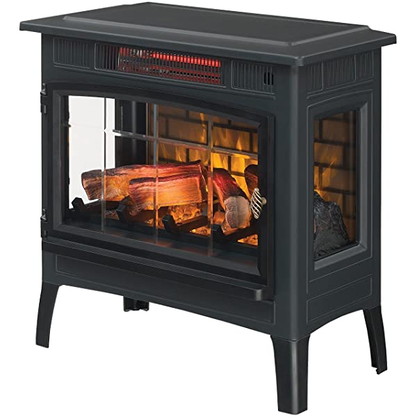 Duraflame 3D Infrared Electric Fireplace Stove with Remote Control - Portable Indoor Space Heater - DFI-5010 (Black)