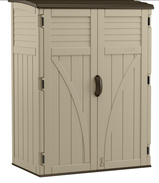 Outdoor 4 ft. W x 2 ft. D Plastic Vertical Tool Shed