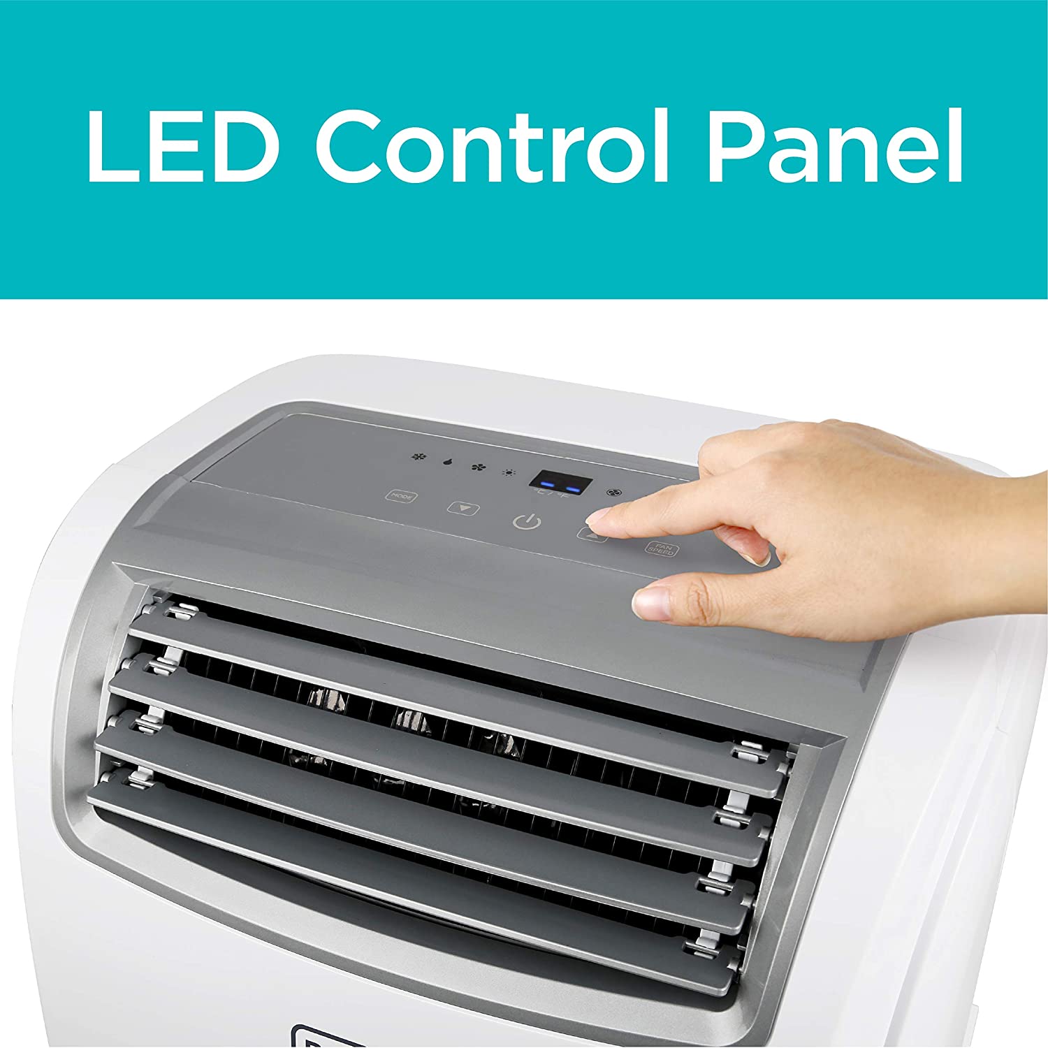 14000 BTU remote control portable air conditioning, white