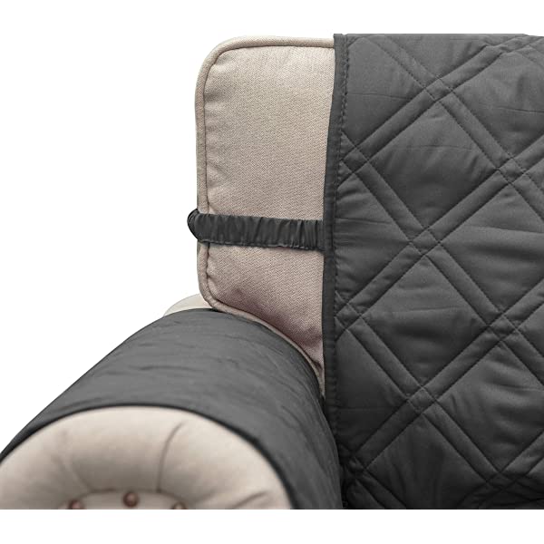 Ameritex Loveseat Cover Water-Resistant Quilted Furniture Protector with Back Nonslip Paws Slipcover for Dogs, Kids, Pets Loveseat Slipcover Stay in Place for Leather (46