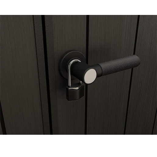 Keter Newton Outdoor Apex Double Door Garden Storage Shed 7.5 x 7ft Brown WPC Wood Look and Feel | Fade Free | All Weather Resistant | Safe and Secure | Zero Maintenance | 15 year Warranty