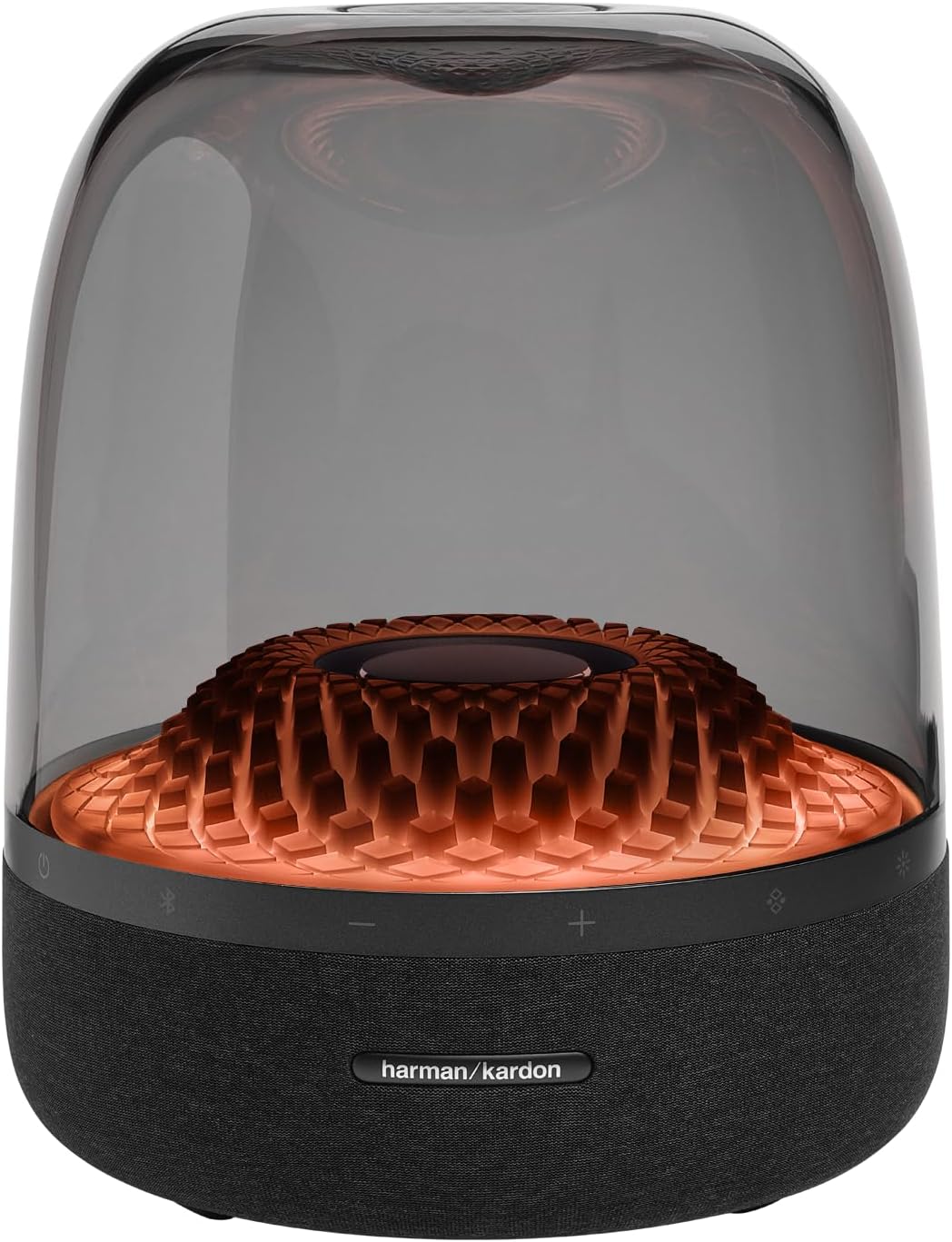 Harman Kardon Aura, Portable Bluetooth Speaker with 360-Degree Audio and Ambient Light, in Black