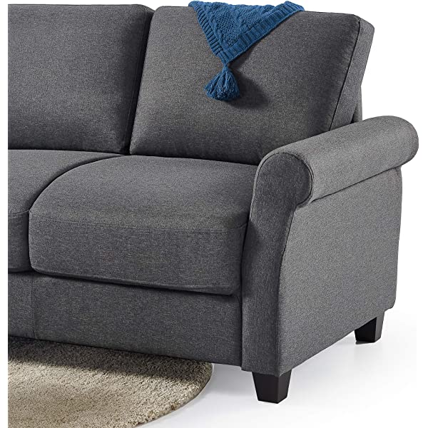 ZINUS Josh Loveseat Sofa / Easy, Tool-Free Assembly, Beige Beige Loveseat Sofa