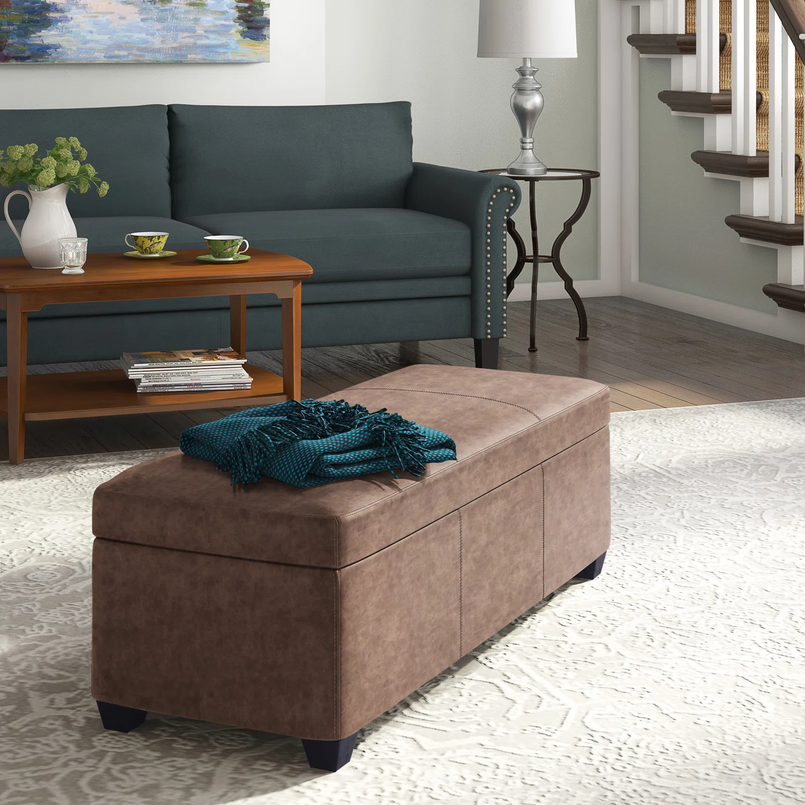 【Furniture】Boston Upholstered Storage Ottoman