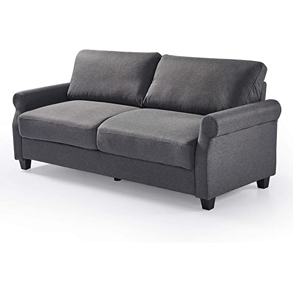 ZINUS Josh Loveseat Sofa / Easy, Tool-Free Assembly, Beige Beige Loveseat Sofa