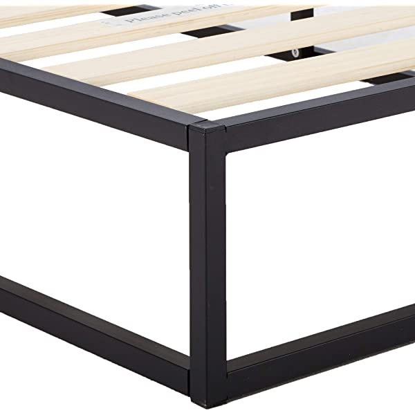 ZINUS Joseph Metal Platforma Bed Frame / Mattress Foundation / Wood Slat Support / No Box Spring Needed / Sturdy Steel Structure, Queen Queen 14 Inch