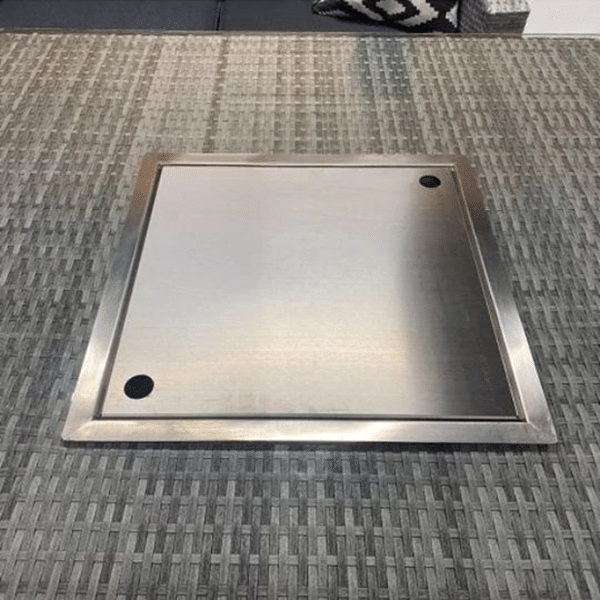 Chimes - Stone Grey Milan Deluxe Corner Dining Set With Firepit Table hotsale