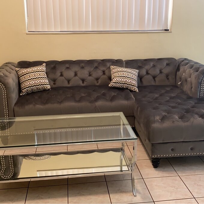 【Furniture】Lora 2 - Piece Upholstered Chaise Sectional