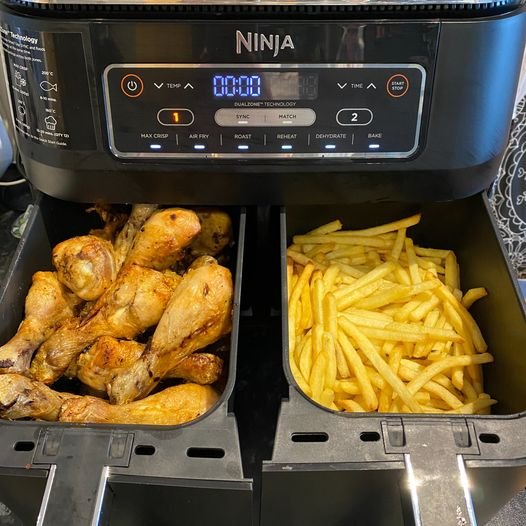 Brand New - Ninja AF300UK Air Fryer Dual Zone, 7.6 Litres, Grey