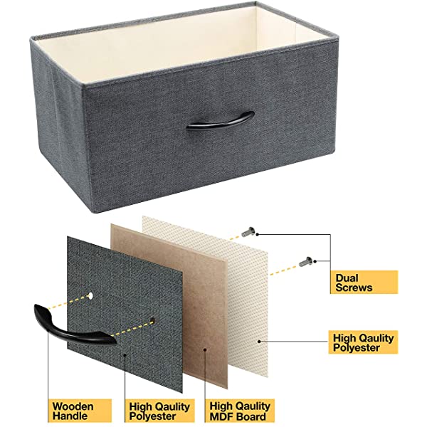 Sorbus Dresser with 8 Drawers - Furniture Storage Chest Tower Unit for Bedroom, Hallway, Closet, Office Organization - Steel Frame, Wood Top, Easy Pull Fabric Bins (Black)