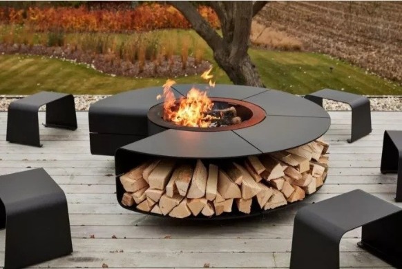 Patio brazier Garden grill outdoor furniture grill iron brazier