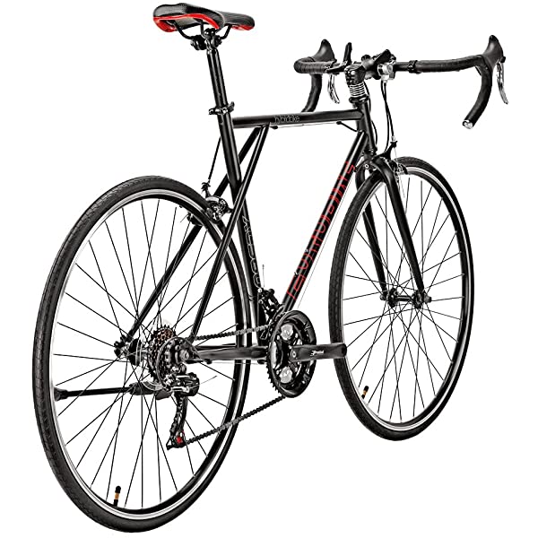 Eurobike 21 Speed Shifting System Road Bike 49/54/56 cm Frame 700C Wheel Adult Road Bicycle Black/white 30rim 54cm