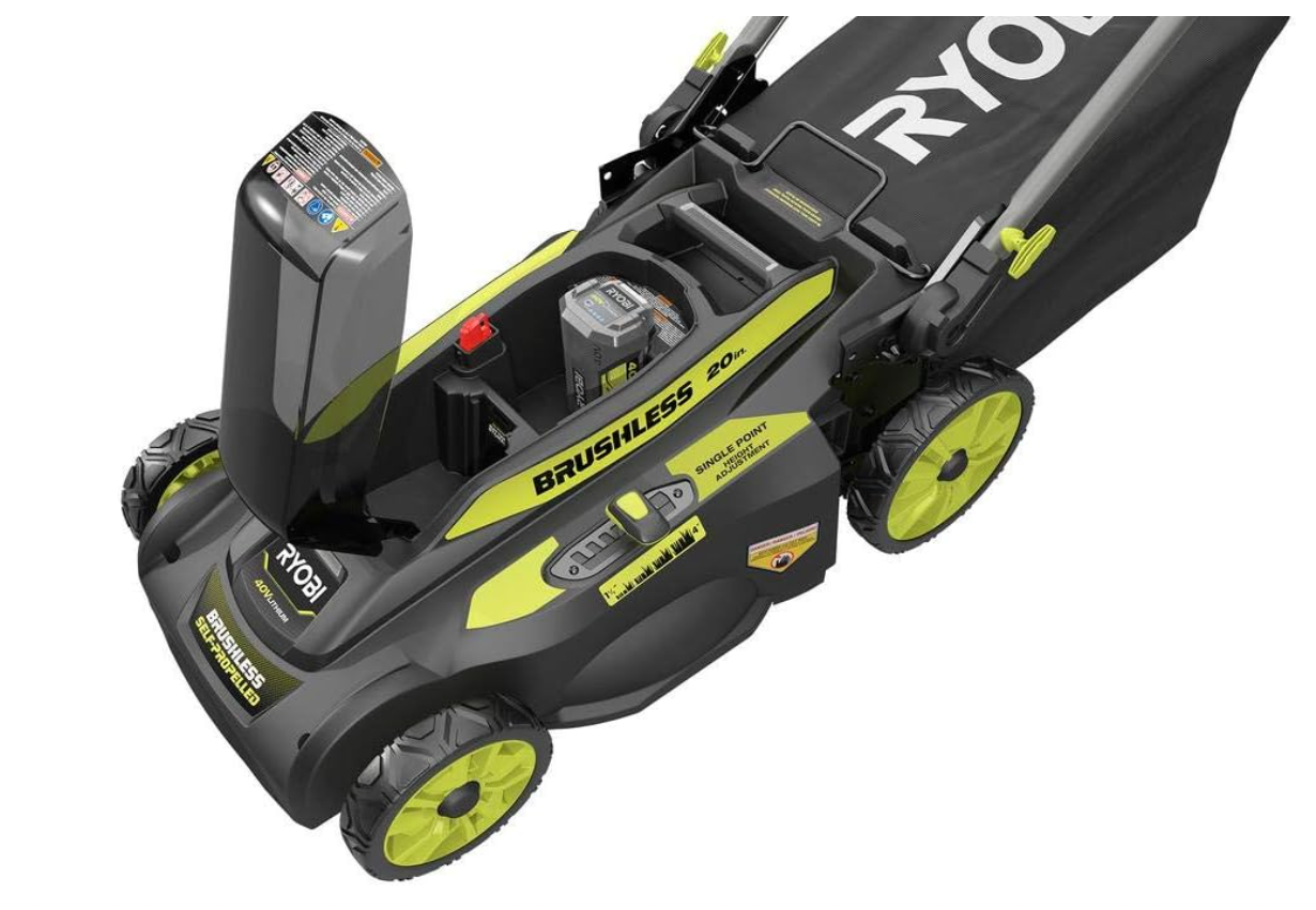 RYOBI 20 in. 40-Volt 6.0 Ah Lithium-Ion Battery Brushless Cordless Walk Behind Self-Propelled.