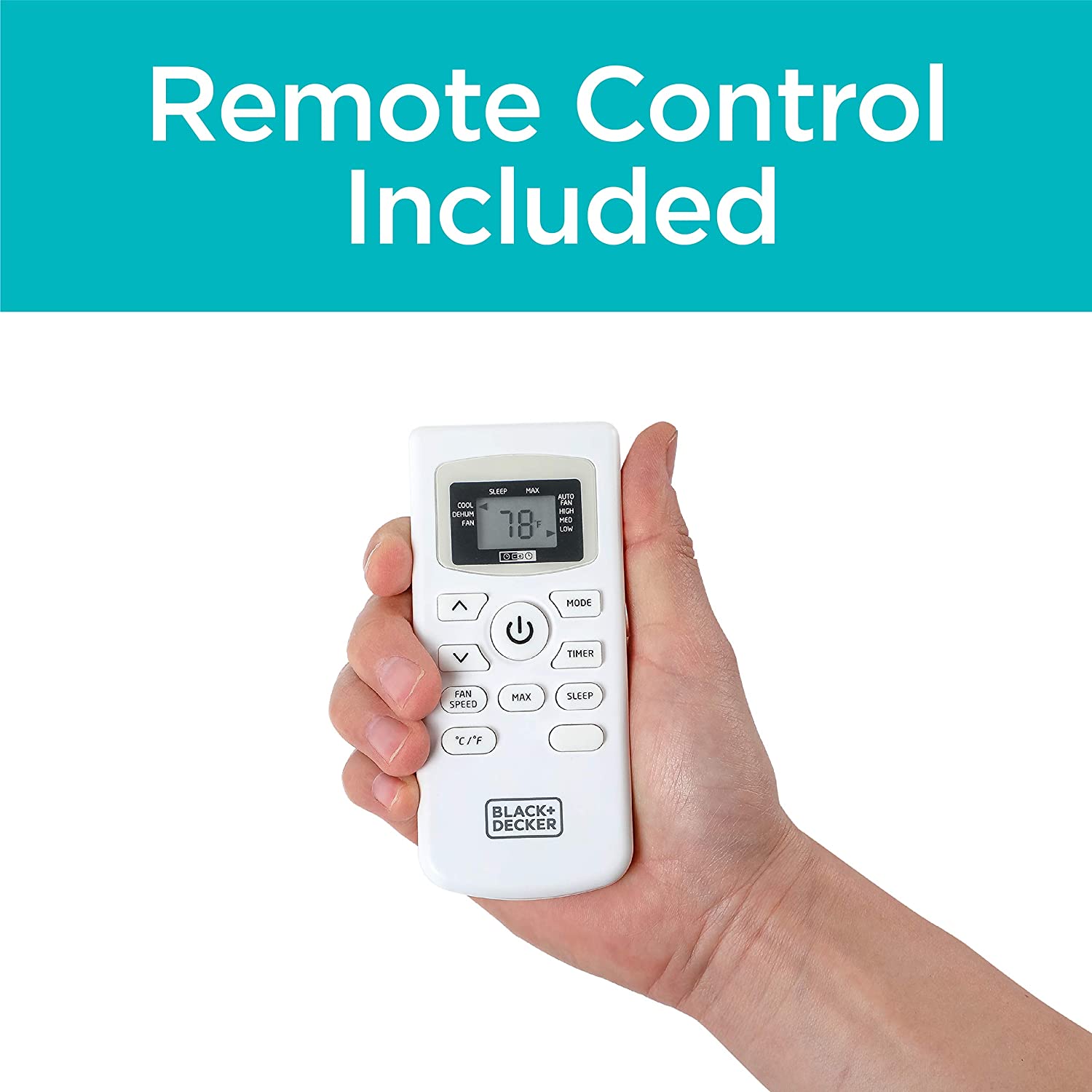 14000 BTU remote control portable air conditioning, white