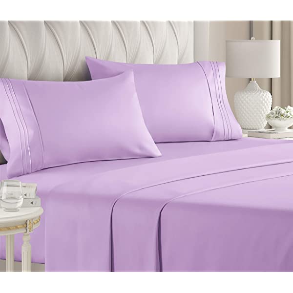 Queen Size Sheet Set - 4 Piece - Hotel Luxury Bed Sheets - Extra Soft - Deep Pockets - Easy Fit - Breathable & Cooling Sheets - Wrinkle Free - Comfy – Dark Grey Bed Sheets - Queens Sheets – 4 PC Queen Grey