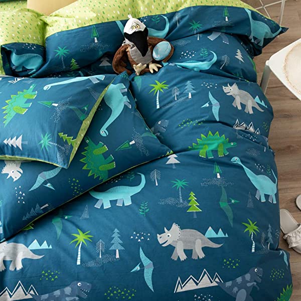 New Cartoon Animals Elephant Print Duvet Cover Sets for Kids 100% Cotton Reversible Soft 3 Pieces Kids Bedding Duvet Cover Pillowcases Kawaii Cloud Bedding Sets, Queen/Full Full/Queen (1 Duvet Cover + 2 Pillowcases) Multi A00 Elephant Bunny Balloon