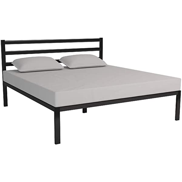 ZINUS Mia Metal Platform Bed Frame / Wood Slat Support / No Box Spring Needed / Easy Assembly, Black, Full Standard Full Black