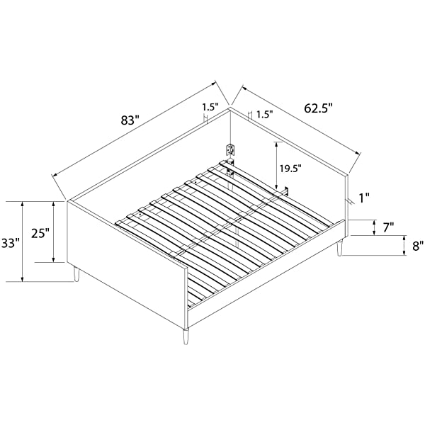 DHP Franklin Mid Century Upholstered Daybed, Sofa Bed, Twin Size Frame, Tan Linen Linen Twin Tan