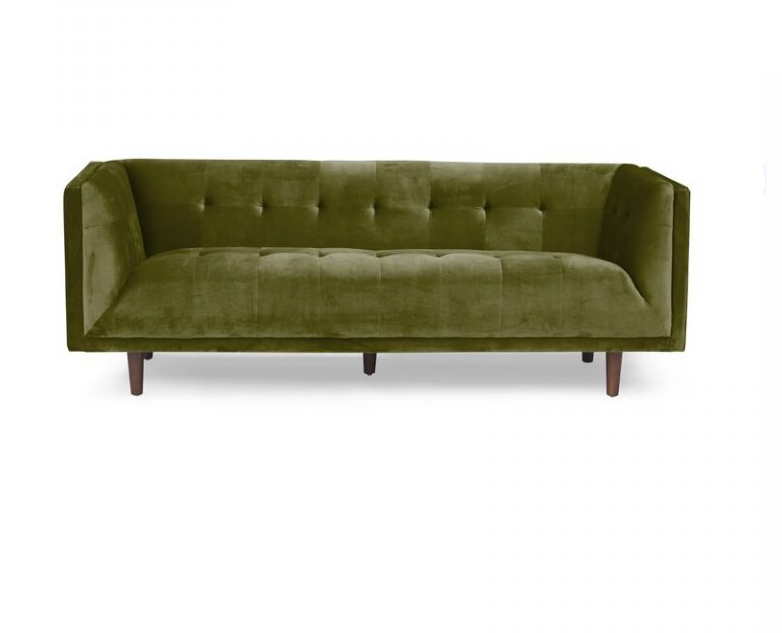 82 inch velvet tuxedo armchair sofa