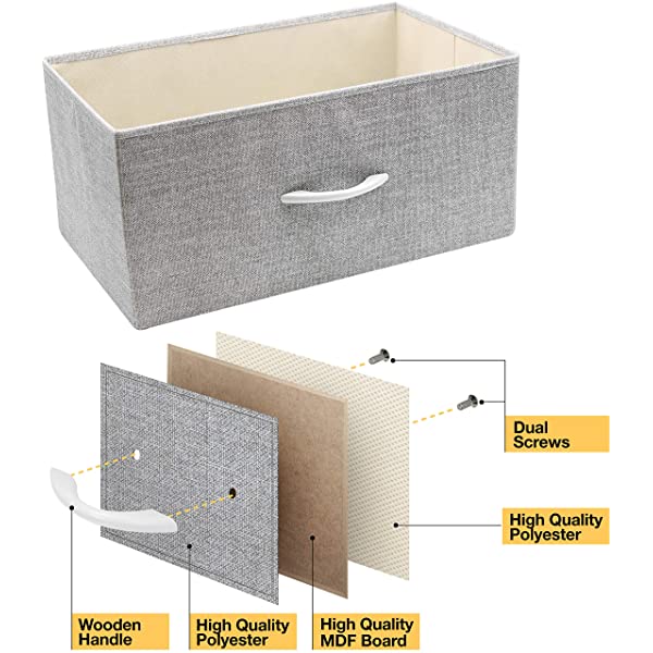 Sorbus Dresser with 8 Drawers - Furniture Storage Chest Tower Unit for Bedroom, Hallway, Closet, Office Organization - Steel Frame, Wood Top, Easy Pull Fabric Bins (Black)