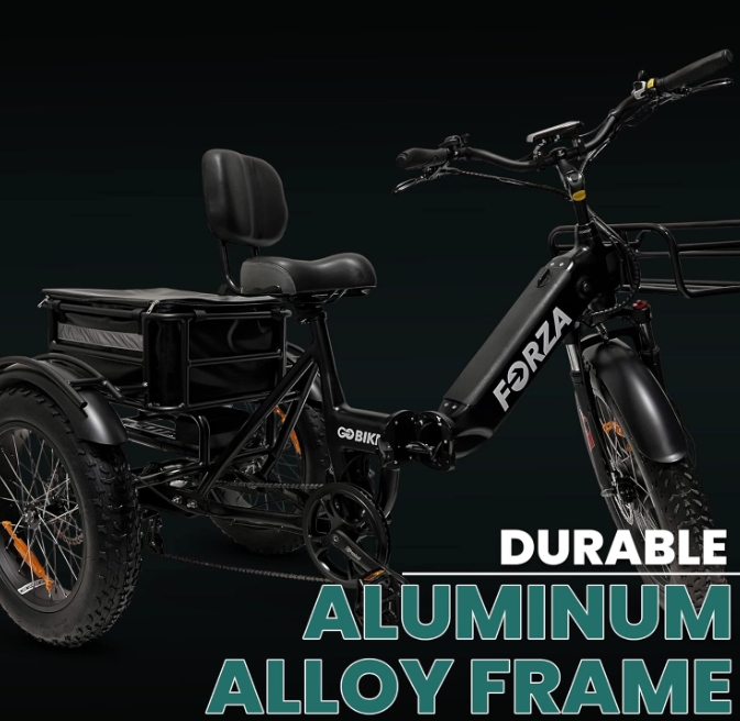 · MALISA Electric Trike for Adults, 3 Wheel Motorized Bicycle with Big Wheels, Long Range Adult.