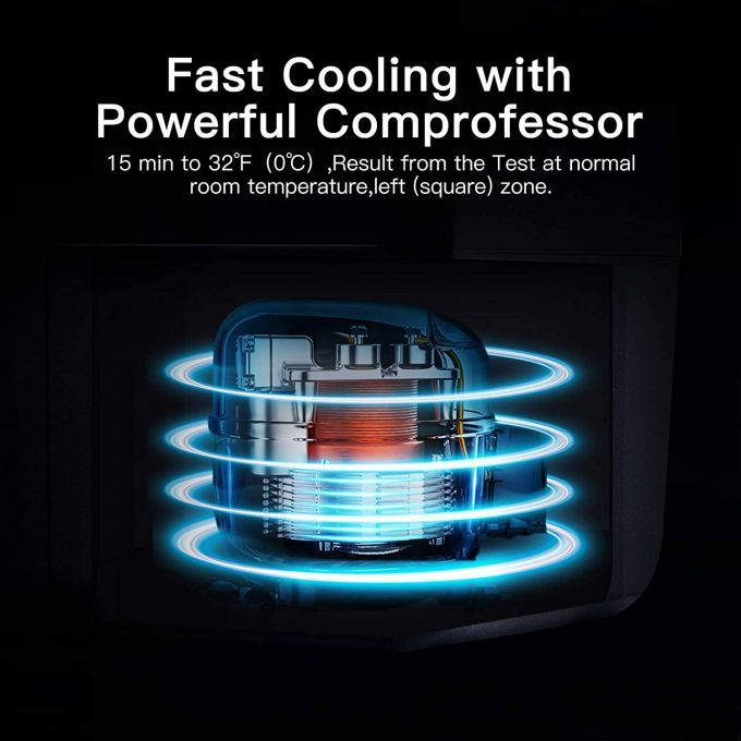 BODEGA 12 Volt Refrigerator Portable Freezer, Car Fridge Dual Zone APP Control, 64 Quart(60L)