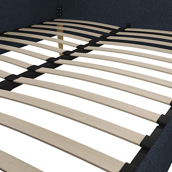 DHP Franklin Mid Century Upholstered Daybed, Sofa Bed, Twin Size Frame, Tan Linen Linen Twin Tan