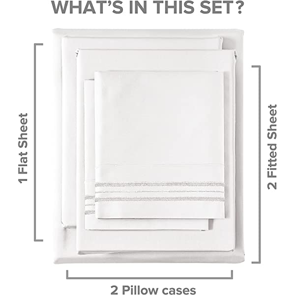 Queen Size Sheet Set - 4 Piece - Hotel Luxury Bed Sheets - Extra Soft - Deep Pockets - Easy Fit - Breathable & Cooling Sheets - Wrinkle Free - Comfy – Dark Grey Bed Sheets - Queens Sheets – 4 PC Queen Grey