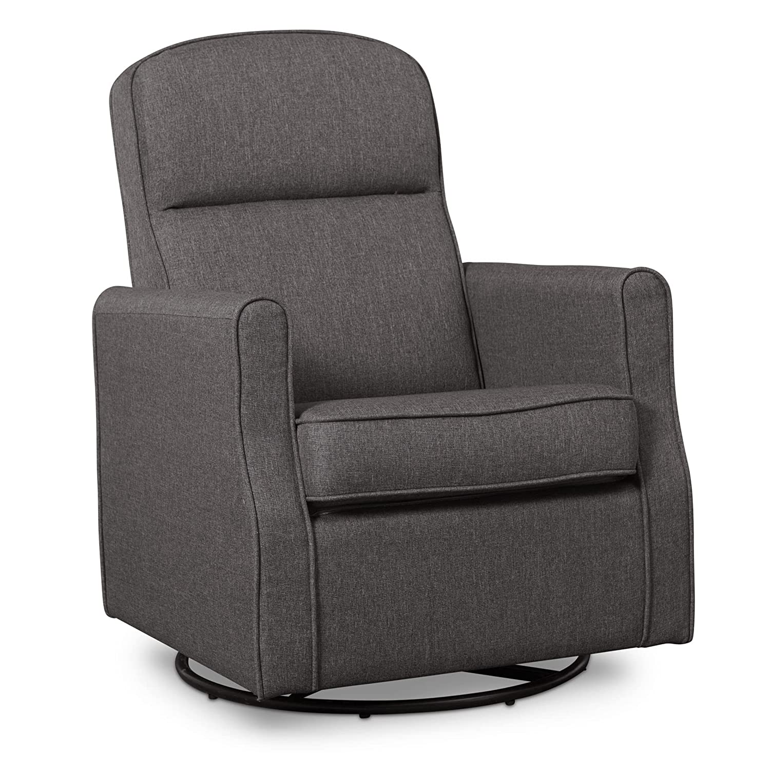 Delta Children Blair Slim Nursery Glider Swivel Rocker Chair, Taupe , 26.5x31.5x 36 Inch (Pack of 1)