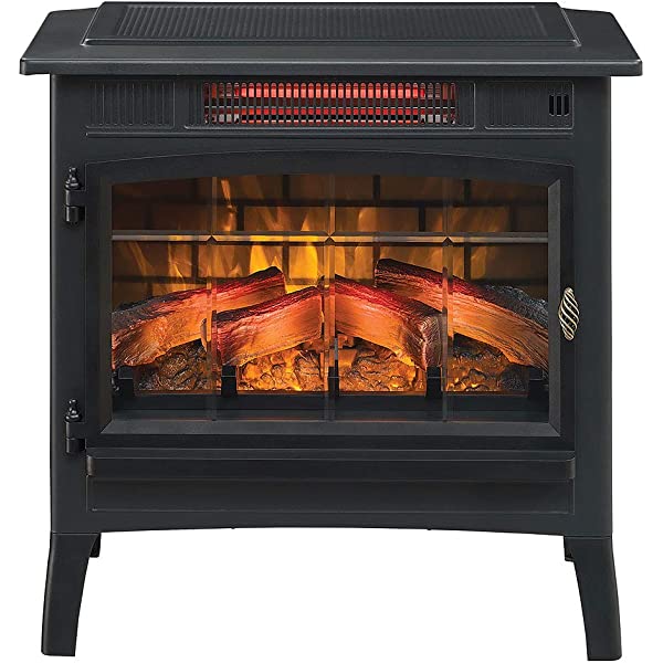 Duraflame 3D Infrared Electric Fireplace Stove with Remote Control - Portable Indoor Space Heater - DFI-5010 (Black)