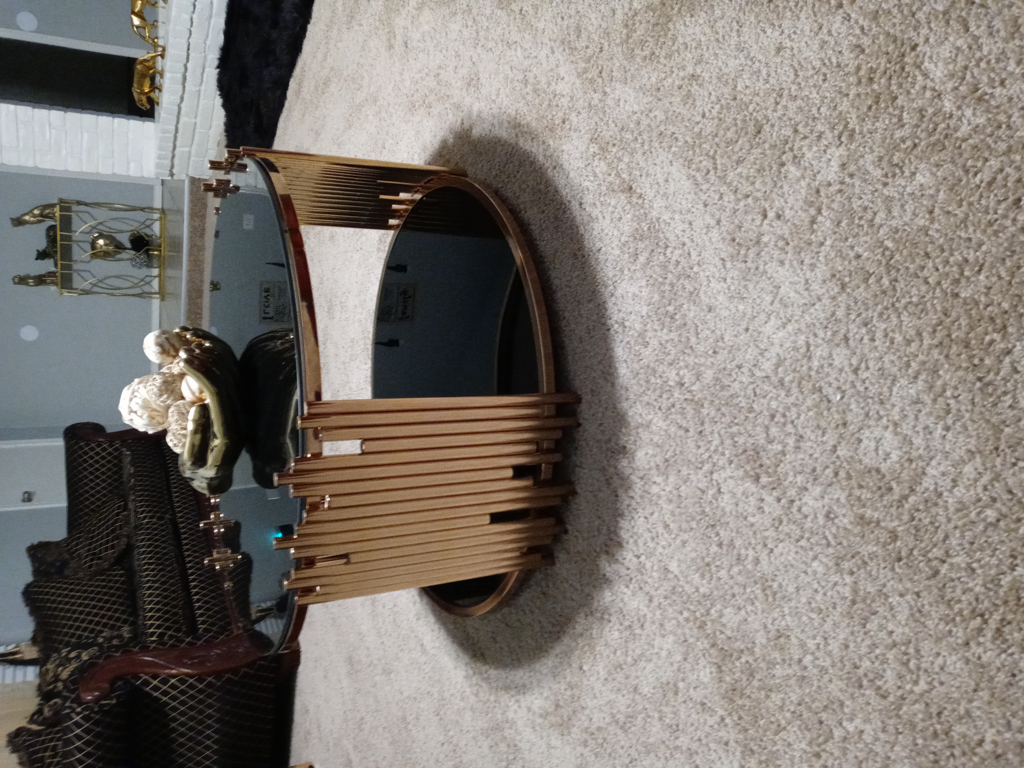 【Furniture】Tanquin Coffee Table - Gold & Black Glass