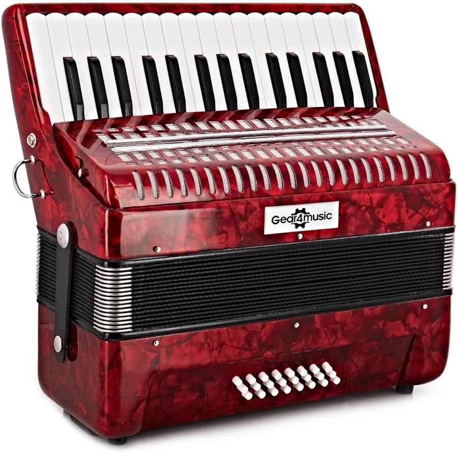 Piano Accordion with Carry Case and Shoulder Straps