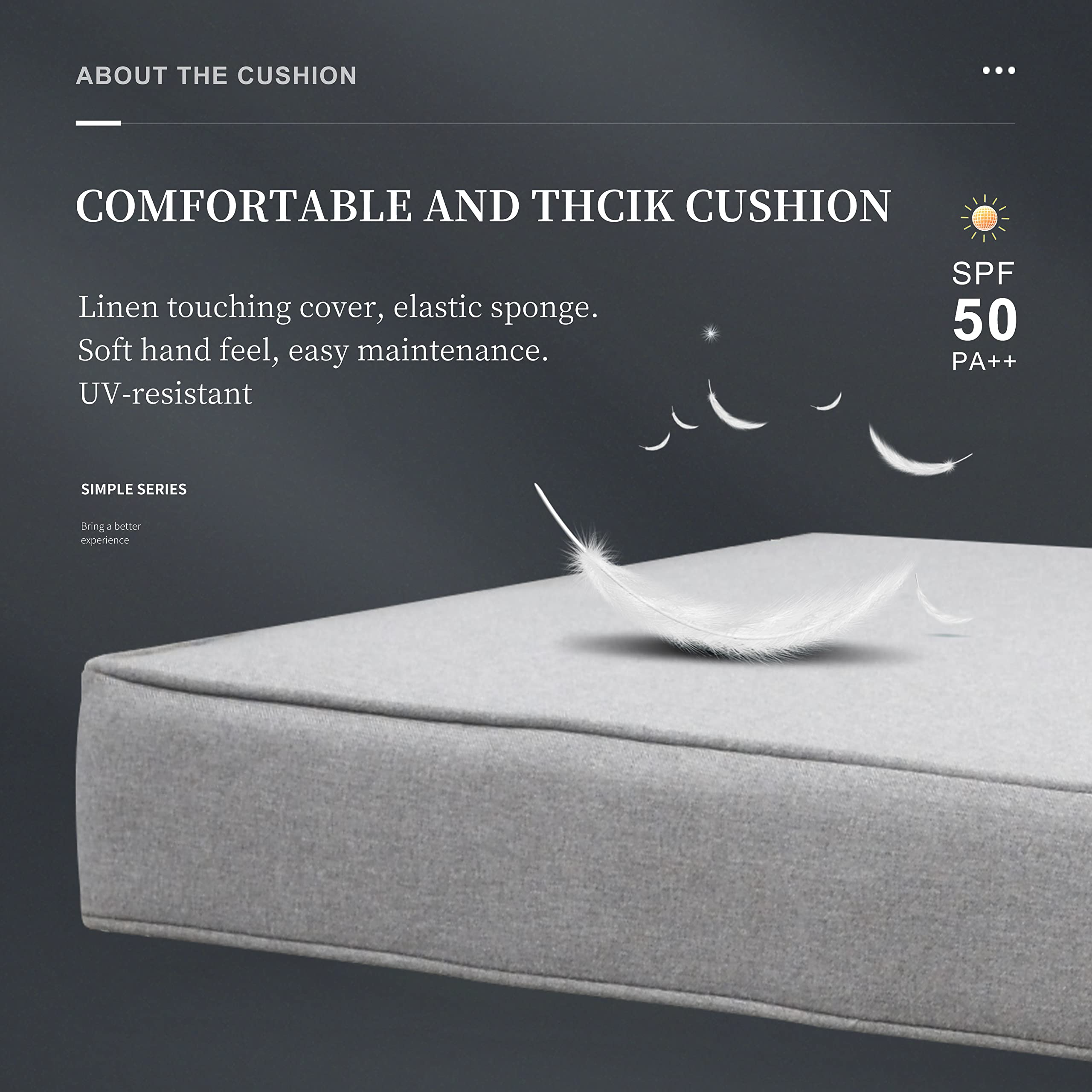 【Furniture】Patio Conversation Set 4 Pcs Aluminum Frame Rope Outdoor Furniture with Coffee Table & Cushions