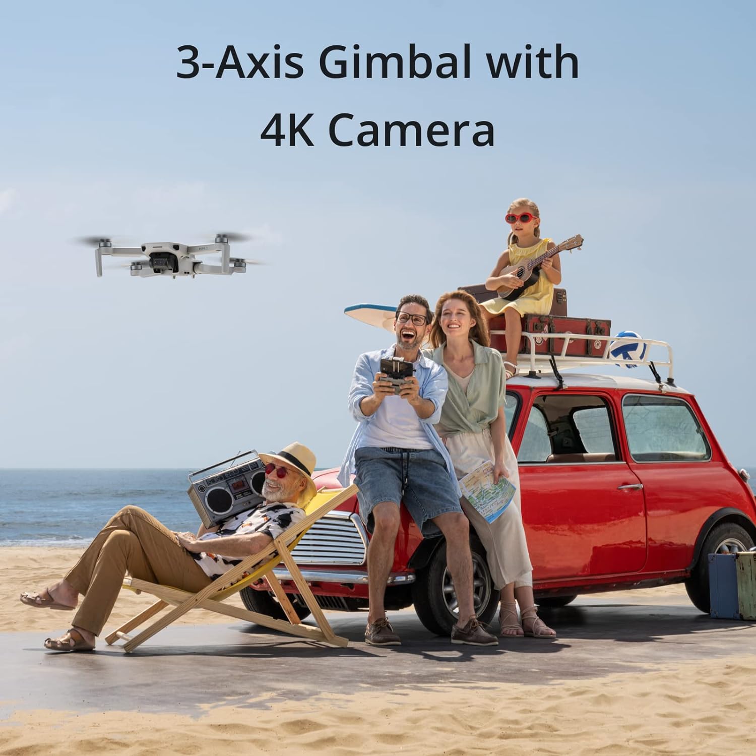 DJI Mini 2 Fly More Combo - Ultralight and Foldable Drone Quadcopter, 3-Axis Gimbal with 4K Camera, 12MP Photo, 31 Minutes Flight Time, OcuSync 2.0 HD Video Transmission,QuickShots with DJI Fly App