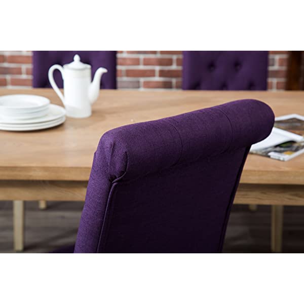 Roundhill Furniture Habitanian 6-Piece White Wash Dining Set with Tufted Chairs and Bench, Beige