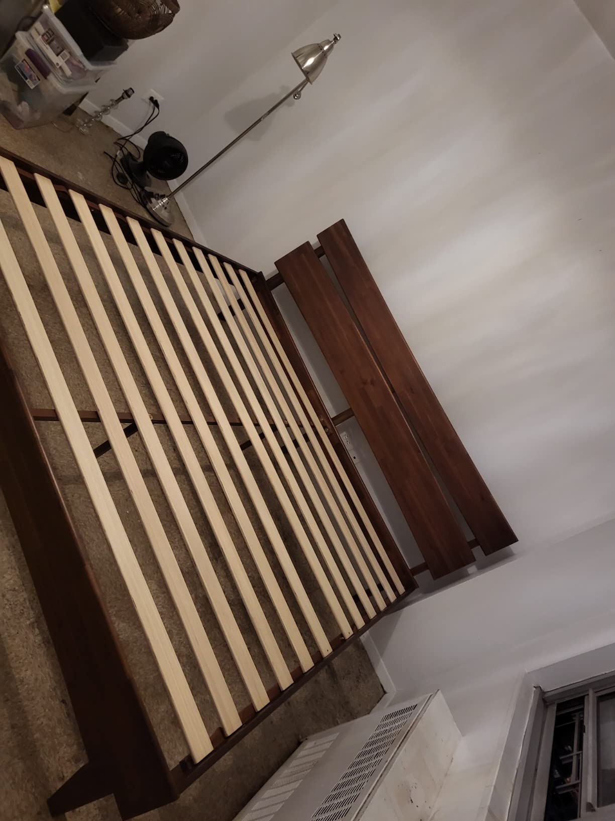 【Furniture】Acacia Aurora 14 Inch Wood Platform Bed, Bed Frame with Headboard, King Size