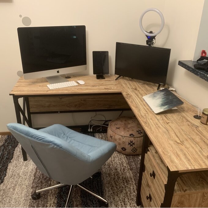 【Furniture】Hovey L-Shape Executive Desk